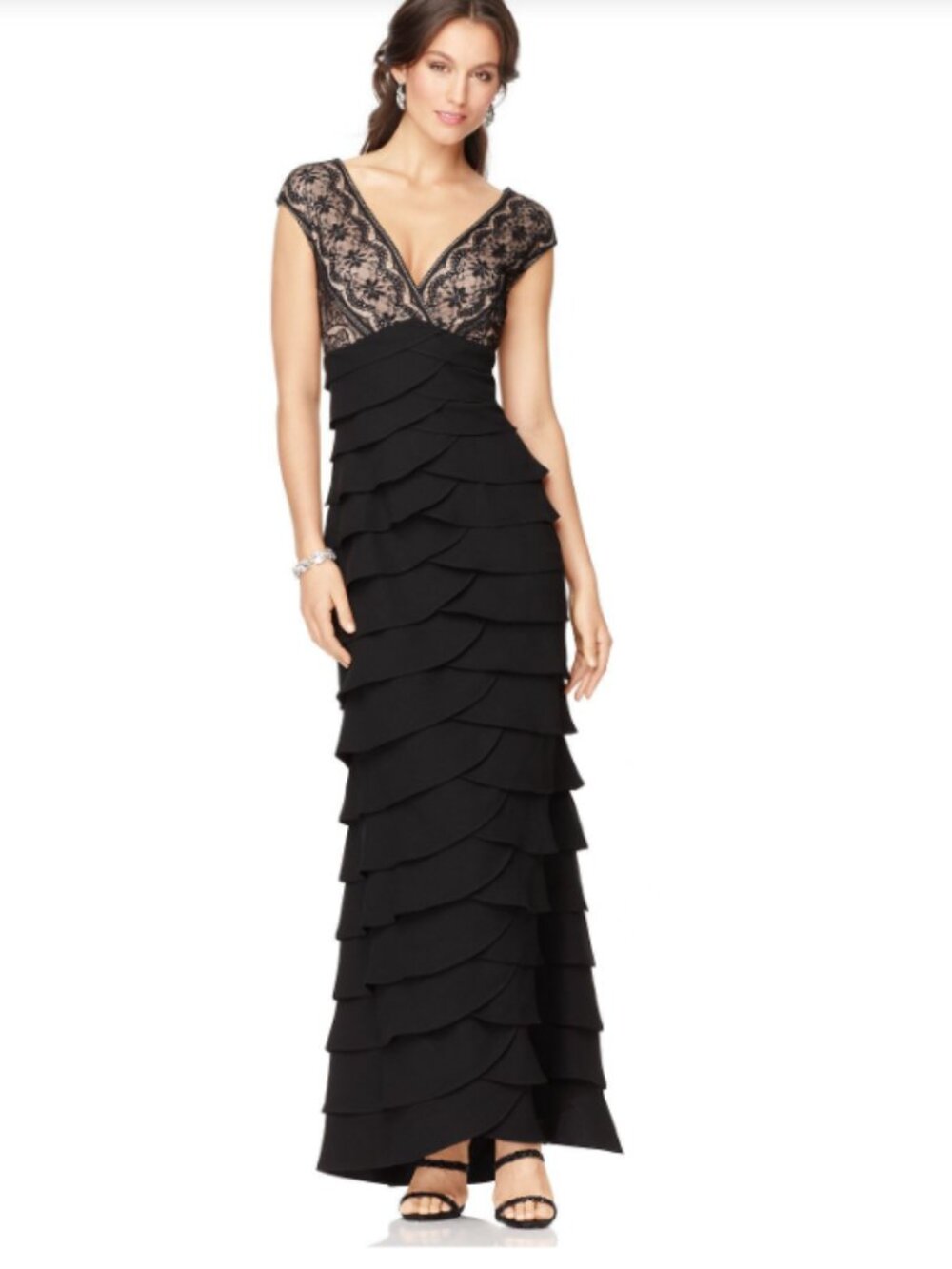 Jessica Howard Black long Formal Dresses, Sz 16, NWT